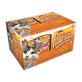 Purina Friskies Prime Filets; canned cat food, variety pack, 24 5.5-oz pull top cans; chicken, turkey, beef Left Picture